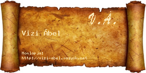 Vizi Ábel névjegykártya