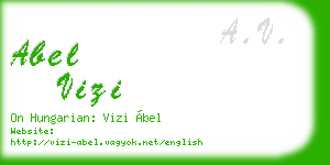 abel vizi business card